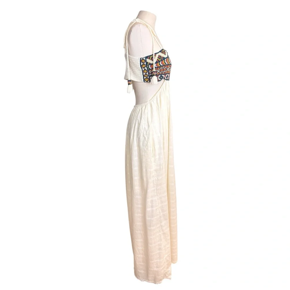 Free People Phoenix Beaded Maxi Boho Dress size M